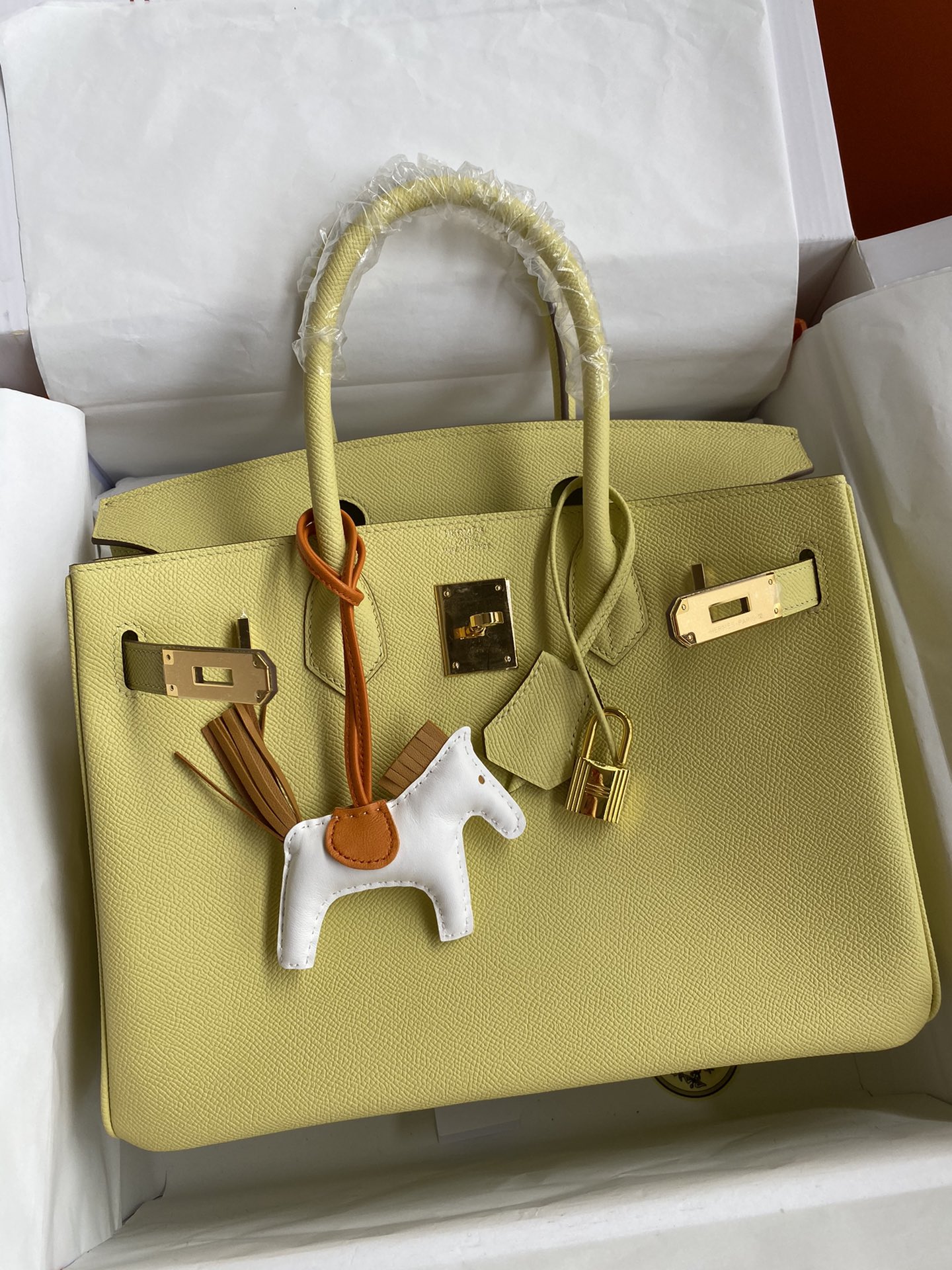 Hermes Birkin 35CM Epsom Leather Handbag Jaune Poussin